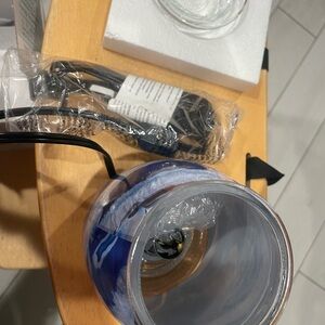 Scentsy Blue Agate Pattern Wax Warmer Jar - Blue Shades- New- open box